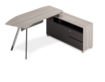 LIDO Bureau 2200X1800X750-Droite-Chene Gris