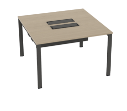 Poste de travail face a face Extensible 1400X1400X750-Chene