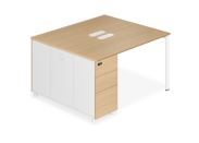 LYRA Station de Travail Extensible Face a Face 1400X1200X750 Chene