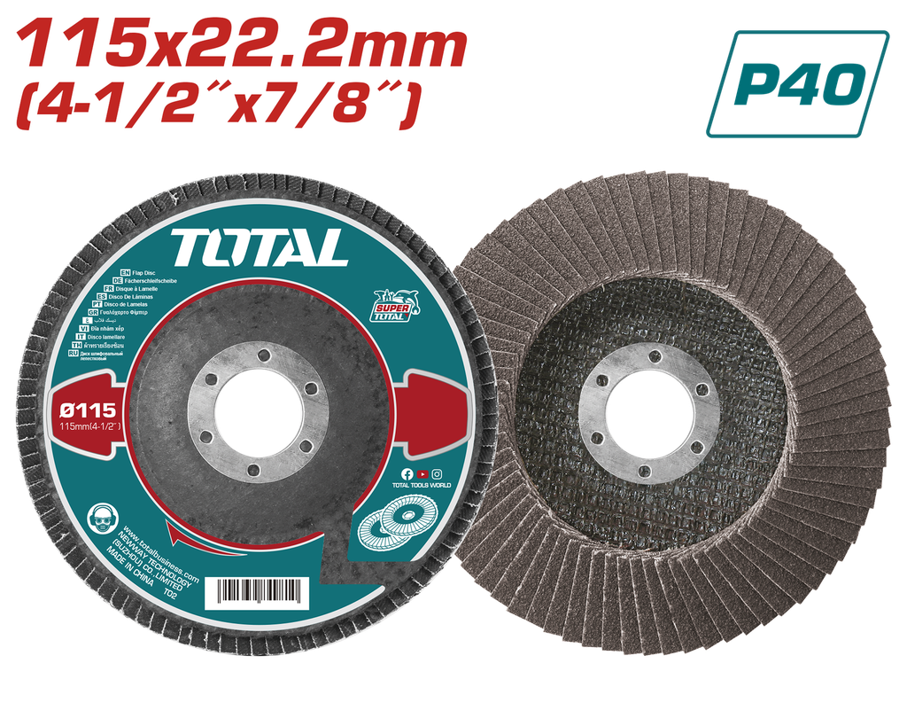 TOTAL - TAC6311540 - Disque à lamelles - Ø115mm P60
