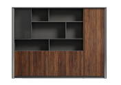 MAXIM Combinaison Rangement 2621X400X1950 Noyer-Gris
