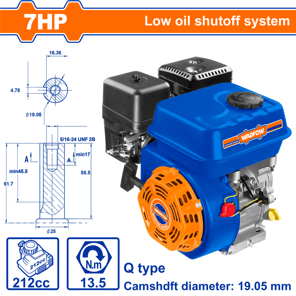 WDF - WGNAA1706Q - Moteur à essence 7.0HP
