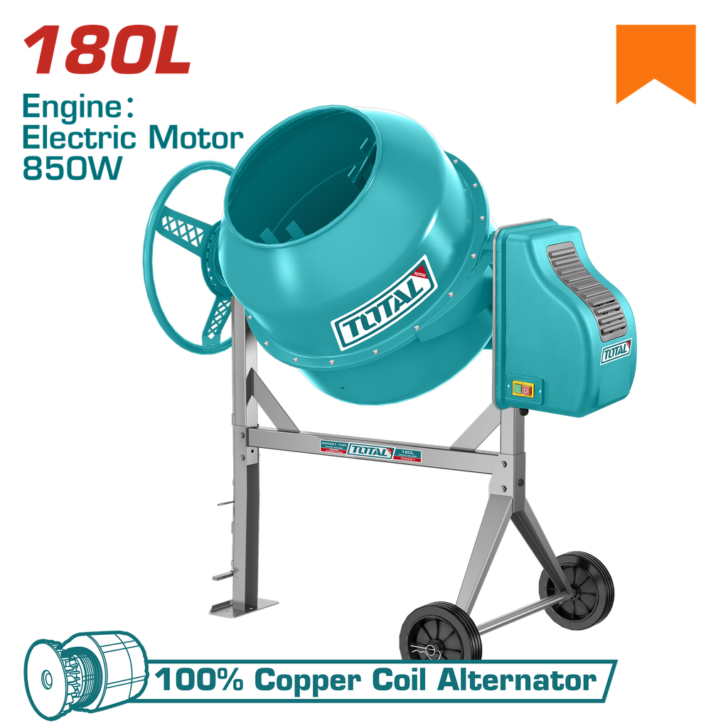 TOTAL - TCM1806-1 - Bétonnière 180L - 850W