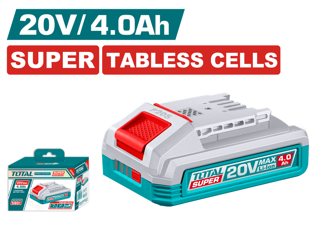 TOTAL - TFBLI2123 - Batterie Lithium 20V - 4.0 Ah (Tabless cells)