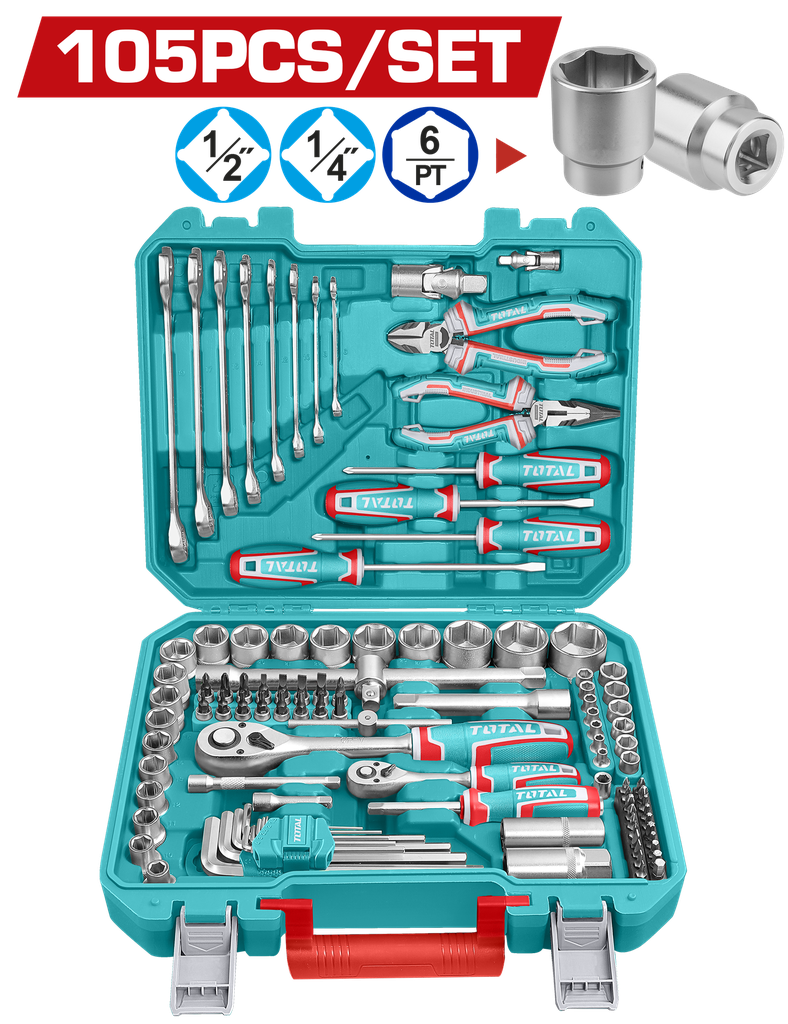 TOTAL - THKTHP61057 - Mallette à outils 105 pcs