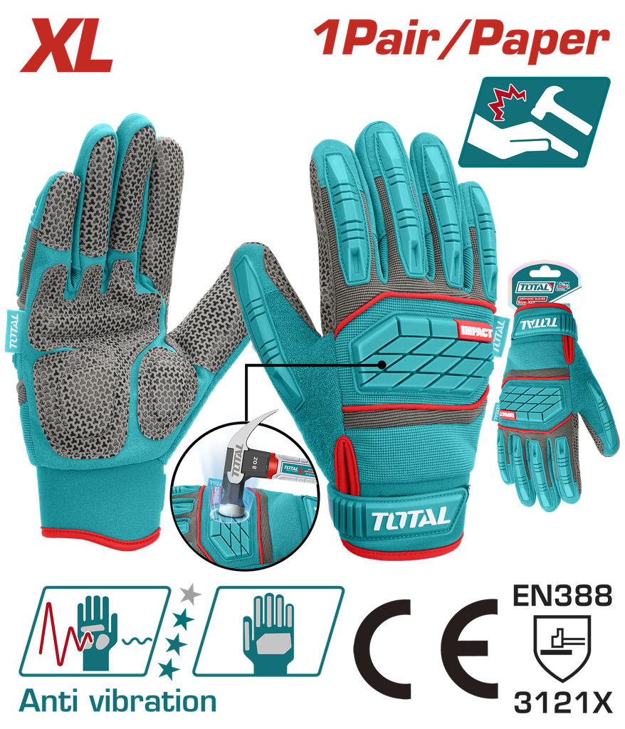 TOTAL - TSP1809-XL - Gants de mécanicien