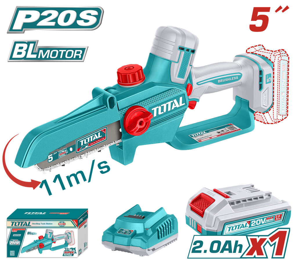 TOTAL - TGSLI20561 - Scie a chaine sans fil 5" - 20V