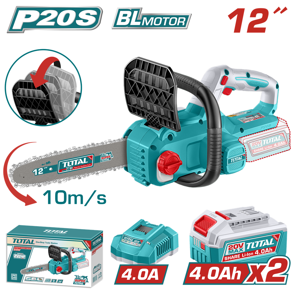TOTAL - TGSLI201262 - Scie a chaine sans fil 12" - 20V
