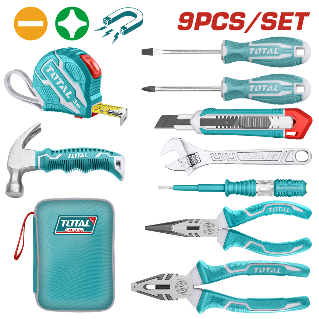 TOTAL - THKTHP90097 - Trousse d'outils à main 9 pièces