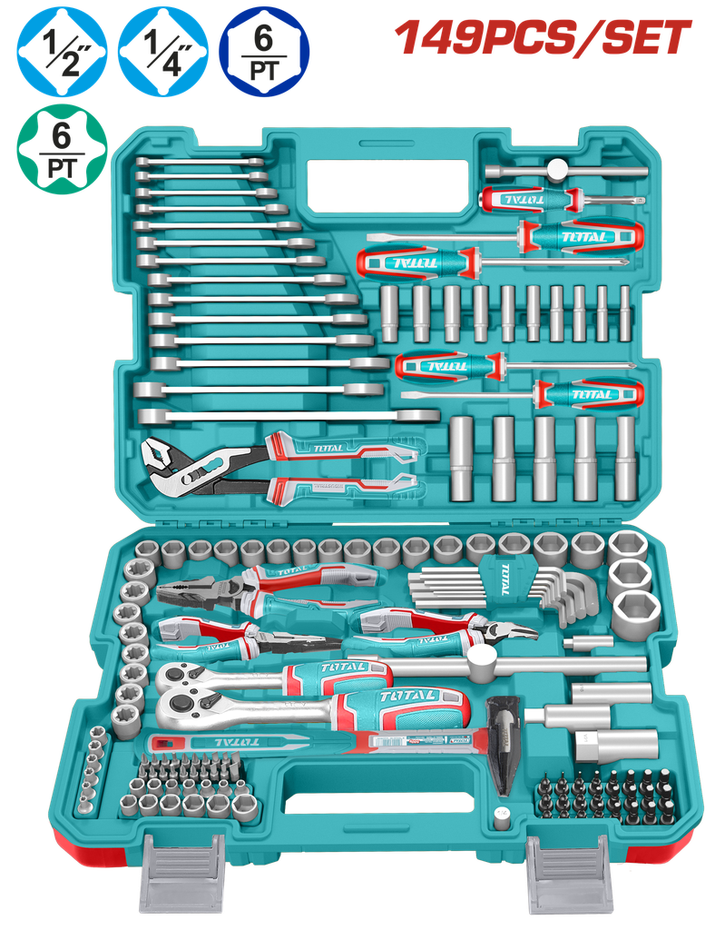 TOTAL - THKTHP61497 - Mallette à outils 149 pcs