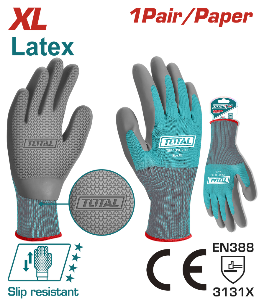 TOTAL - TSP13107-XL - Gants en latex