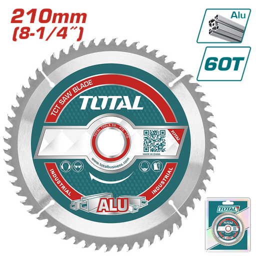 [TAC233523] TOTAL - TAC233523 - Disque Alu - Ø210mm 60T - Arbre: 30 25.4 et 16mm