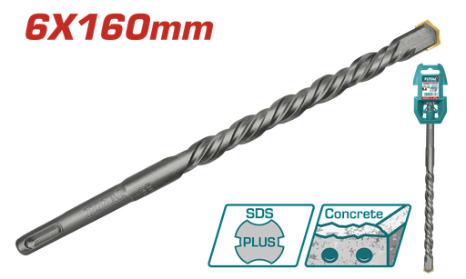 [TAC310602] TOTAL - TAC310602 - Forets à béton sds plus - Ø6×160mm