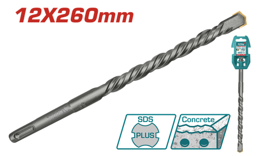[TAC311203] TOTAL - TAC311203 - Forets à béton sds plus - Ø12×260mm