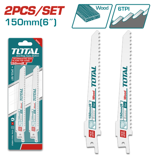 [TAC52644D] TOTAL - TAC52644D - Lame bois de scie sabre - 150mm