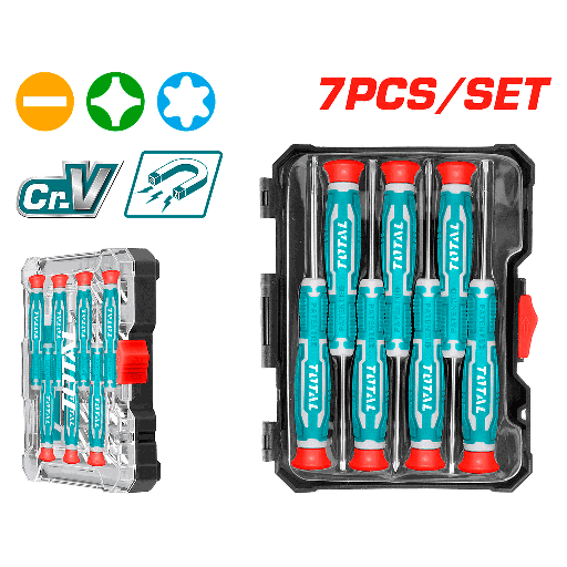 [THT250726] TOTAL - THT250726 - Jeu de 7 tournevis de précision
