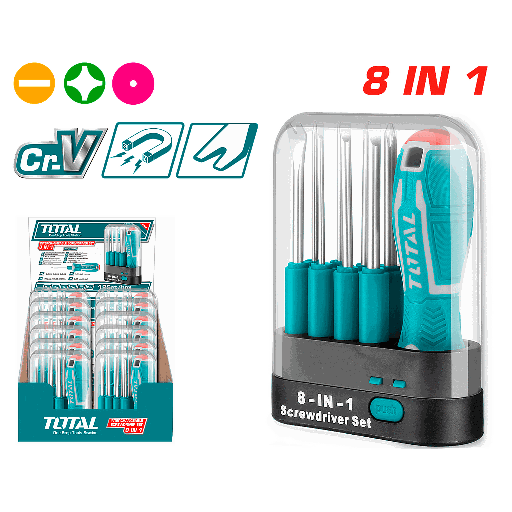 [THT250906] TOTAL - THT250906 - Jeu de 9 tournevis interchangeable