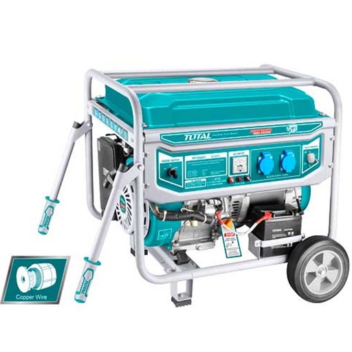 TOTAL - TP155001 - Groupe électrogène essence Puissance Max 5.5 kW - Puissance continue 5.0 kW