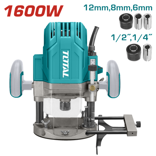 [TR111216] TOTAL - TR111216 - Défonceuse électrique 1600W - 12mm