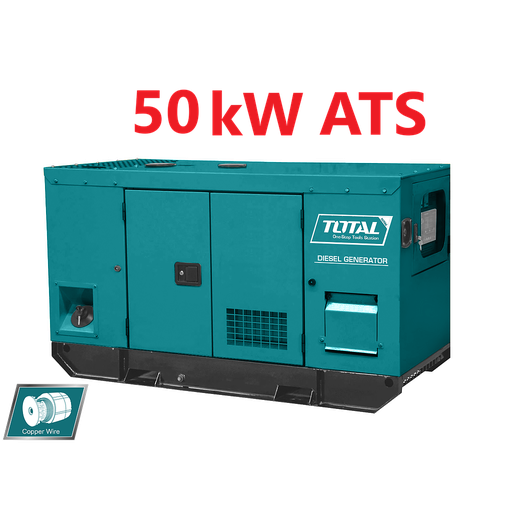 [TP2500K3-1] TOTAL - TP2500K3-1 - Groupe DieseI silencieux - Automatique ATS - Max 50KW, 62.5KVA - Continu 95A, 45 kW
