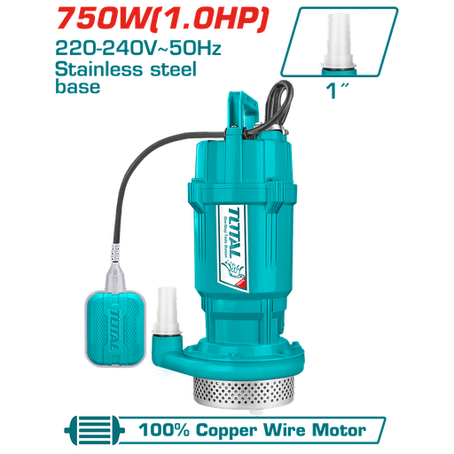 [TWP67506] TOTAL - TWP67506 - Pompe submersible - 750W, 120L/min, 32m