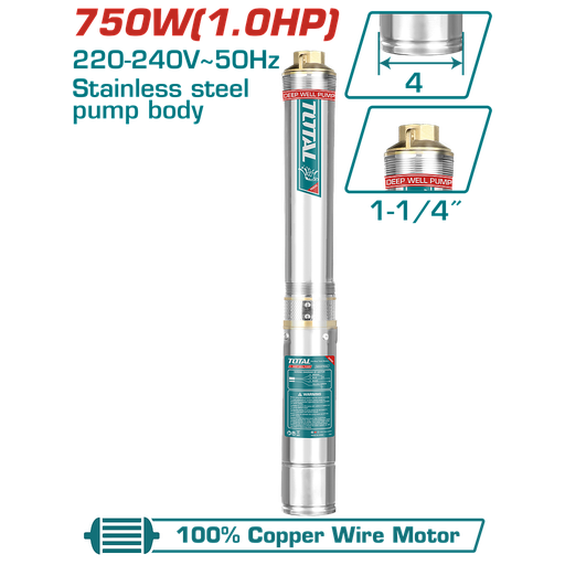 [TWP57501] TOTAL - TWP57501 - Pompe puit profond - 80m 6.0m³/h