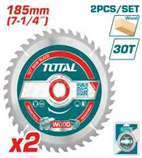 [TAC231410] TOTAL - TAC231410 - Disque Bois - Ø185mm 30T - Arbre: 20mm