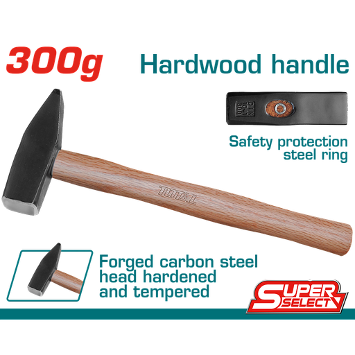 [THTW71300] TOTAL - THTW71300 - Marteau mécanicien - manche bois 300g