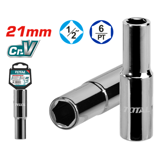 [THTST12213L] TOTAL - THTST12213L - Douille profonde 1/2'' - Ø21mm