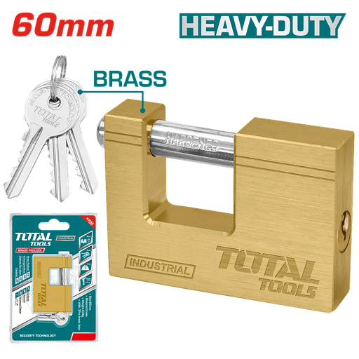 [TLK32603] TOTAL - TLK32603 - Cadenas rectangulaire laiton 60mm