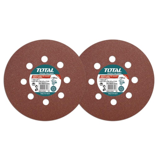 [TAC731501] TOTAL - TAC731501 Disque papier Ø150mm - 3pcs Ρ80 - 2pcs Ρ120