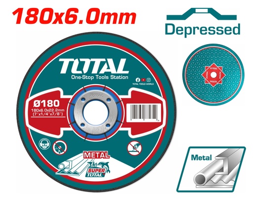 [TAC2231801] قرص جلخ معادن - Ø180×6mm