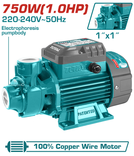 [TWP17506] TOTAL - TWP17506 - Surpresseur périphérique - 750W, 50L/min, 52m