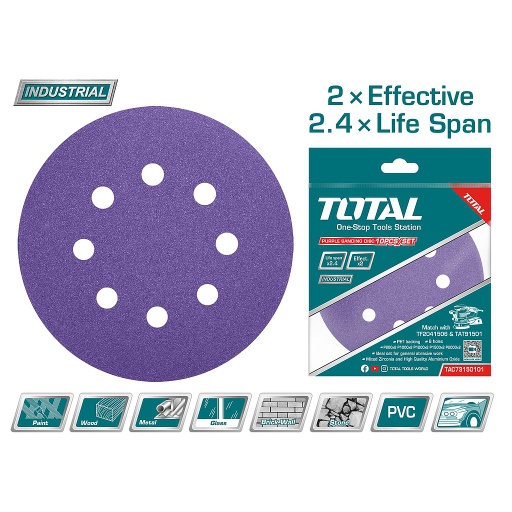 [TAC73150101] أقراص صنفرة بنفسجية Ø150mm P800 P1000 P1200 P1500 P2000