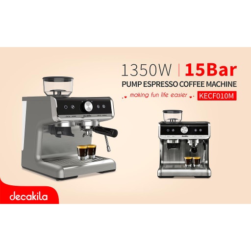 [KECF010M] DECAKILA - KECF010M - Machine à café expresso Decakila 1350W 2.8L avec broyeur