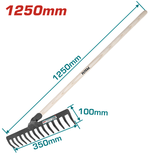 [THTHW0204] TOTAL - THTHW0204 - Rateau à gravier avec manche -1250mm
