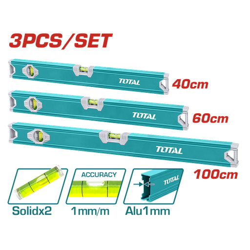 [THT10403] TOTAL - THT10403 - Jeu de niveau à bulle 40-60-100 cm