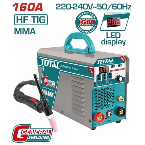 [TIG1601] TOTAL - TIG1601 - Poste à souder TIG/MMA inverter 160A