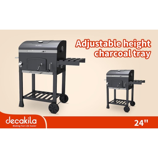 [KMCC008B] DECAKILA - KMCC008B - Barbecue charbon ajustable 24''