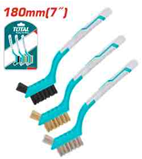 [TAC38033] TOTAL - TAC38033 - Jeu de 3 brosses métalliques - 180mm (7'')