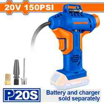 [WLN2520] WDF - WLN2520 - Gonfleur pneu sans fil 20V - 10.5Bar