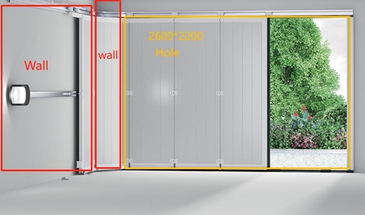 [WF_SP_26_B] Porte Garage ouverture latérale BLANC - 2600x2200
