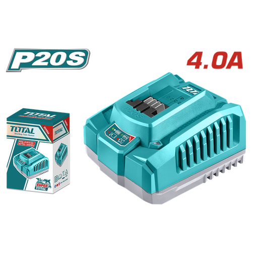 [TFCLI20411] TOTAL - TFCLI20411 - Chargeur rapide de batterie - 20v 4.0Ah