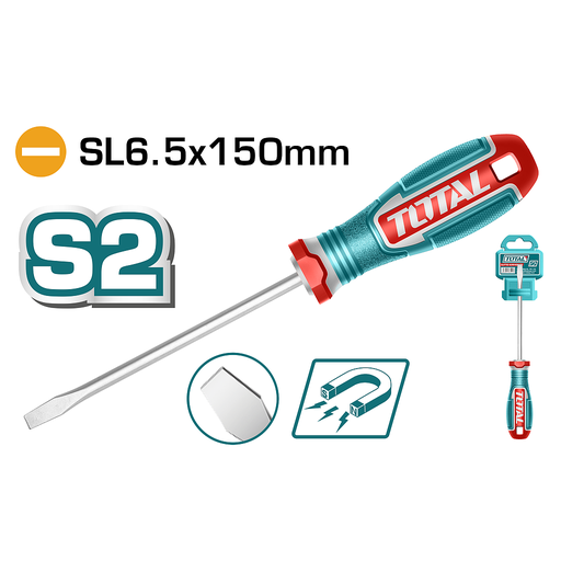 [TSDSL6150] TOTAL - TSDSL6150 - Tournevis à fente - 150mm SL6.5