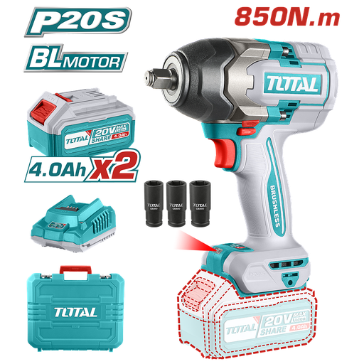[TIWLI2085] مفتاح صدم 1/2" - 20V 850Nm