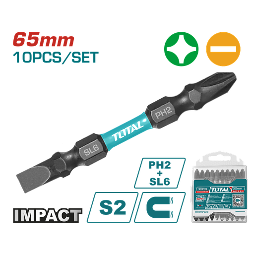 [TACIM16HL133] لقم مفك صدم - PH2+SL6