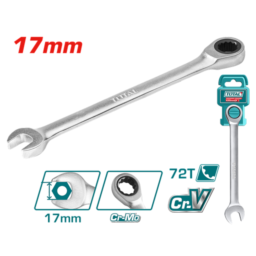 [TCSPAR171] TOTAL - TCSPAR171 - Clé Plate à cliquet - Ø17mm