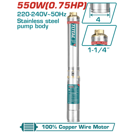 [TWP55501] TOTAL - TWP55501 - Pompe Puit Profond - 64m 6.0m³/h