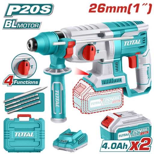 [TRHLI202287] TOTAL - TRHLI202287 - Perforateur 20V Ø26mm
