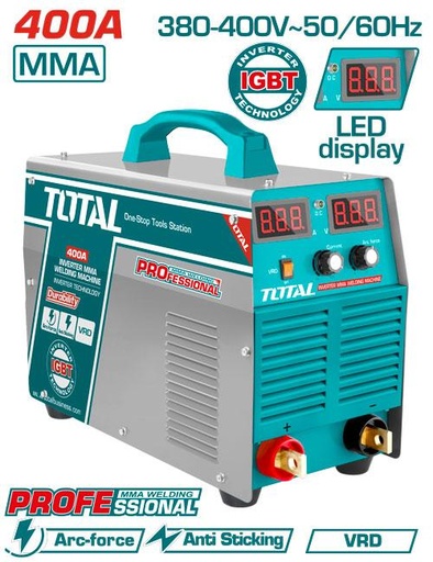 [TW24003] TOTAL - TW24003 - Poste à Souder inverter MMA - 400A@60%, 380-400